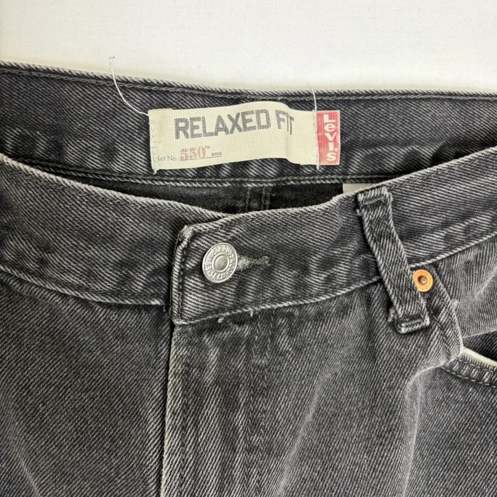 Levis 550 Relaxed Fit‎ Jeans Mens 36x36 Faded Black Denim 100% Cotton Grunge Y2K